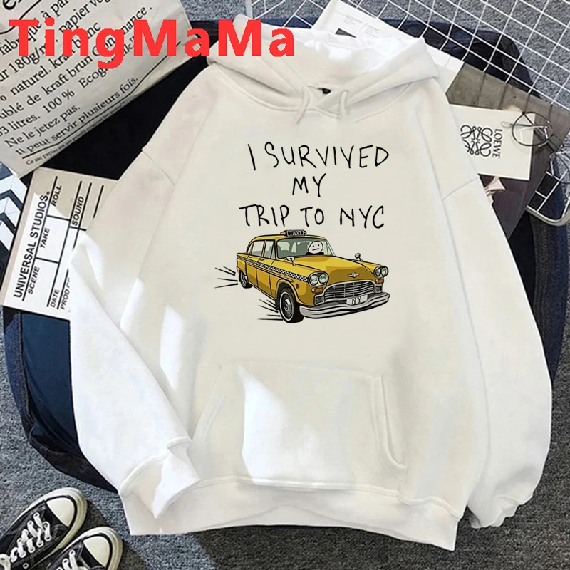 

Tom Holland Same Style I Survived My Trip To NYC Hoodies Men Cartoon Casual Funny Harajuku Streetwear Unisex Sweatshirts Male