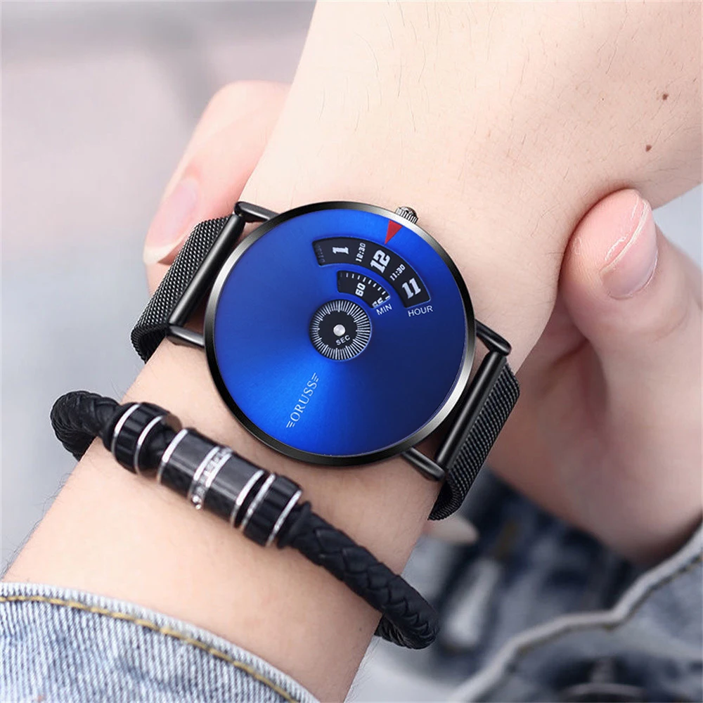 Student Herenhorloge Persoonlijkheid Nieuwe Zwarte Technologie Trend Wijzerplaat Mode Alle Duurzame Gentleman Leisure Jeugd Sport Heren Horloge