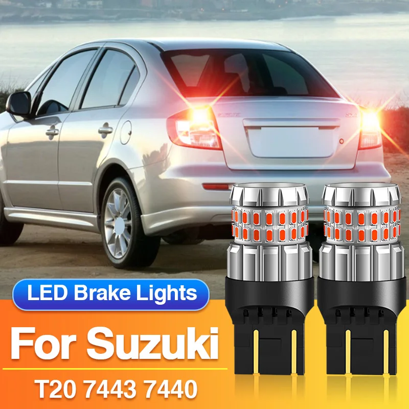 2PCS T20 7443 LED Brake Light 7440 W21/5W Tail Blub 12V for Suzuki Jimny/SX4/Liana/Wagon R/Grand Vitara 1/Grand Vitara 2/Ignis 3