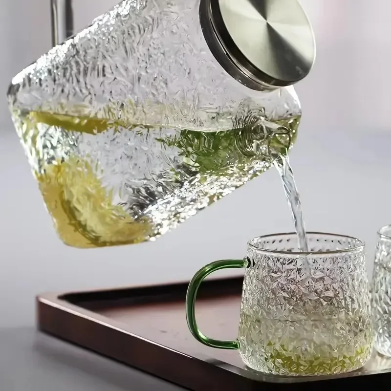 Large Capacity Modern Classic Tea Kettle with Lid for Home Party Outdoor Summer Fruit Tea Cold Water Cup