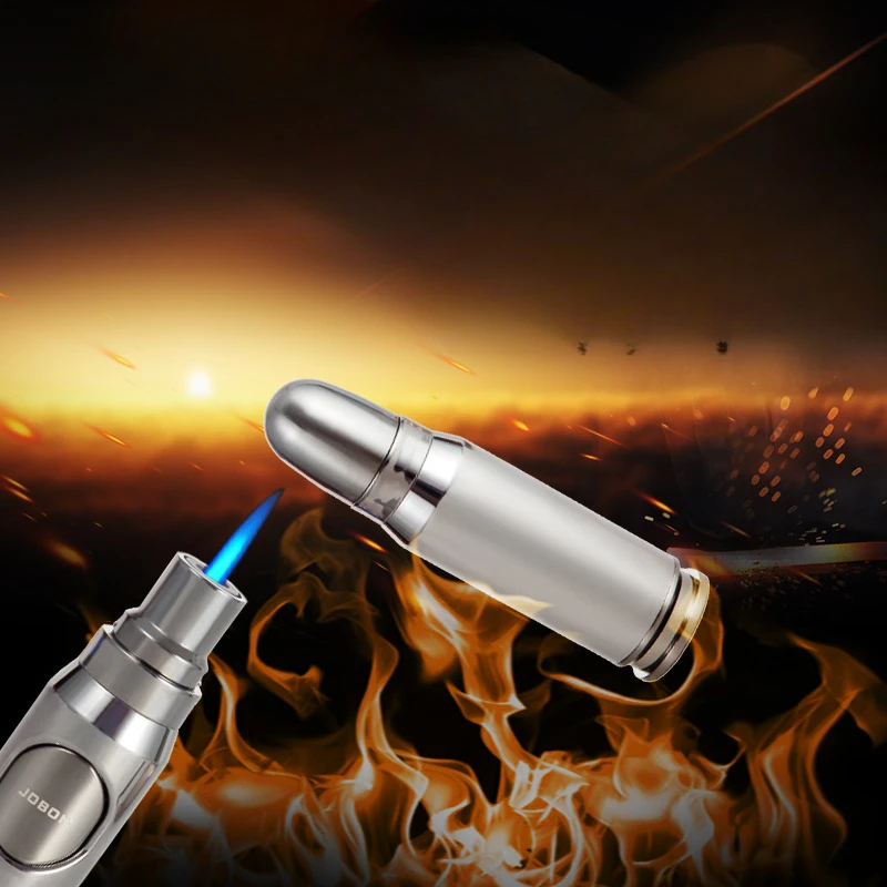 JOBON New Bullet-shaped Lighter Jet Multi-purpose Butane Gas Torch Lighter Spray Gun Cigarette Lighter Men’s Gift Ignition Tool