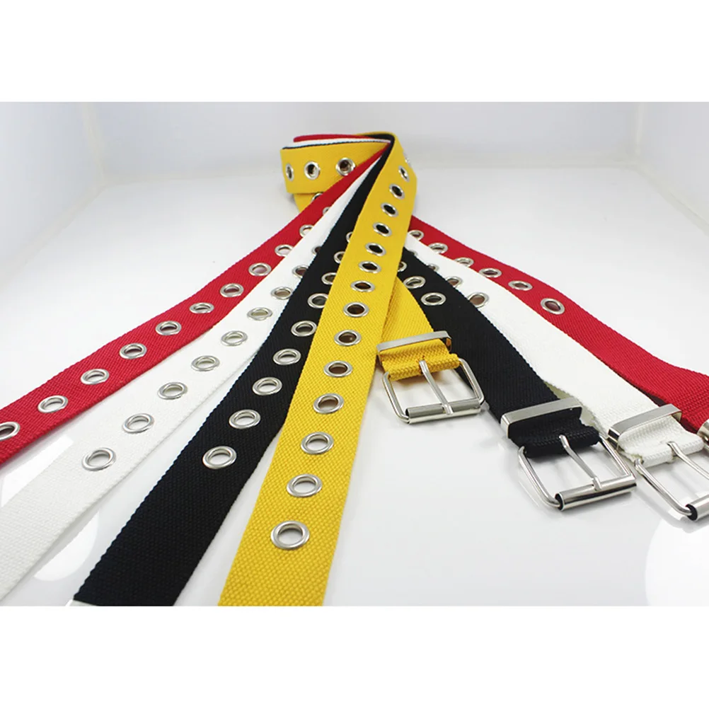 

Waist Belt Hollow Casual Canvas Iron Buckle Adjustable Lightweight Breathable Comfortable Stylish Women Girls