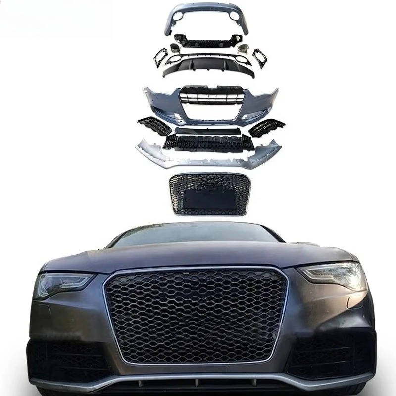 

Автомобильные аксессуары STLF: Комплект обвесов для Audi A5 2013-2016, обновление до RS5, передние и задние бамперы с решеткой и диффузором