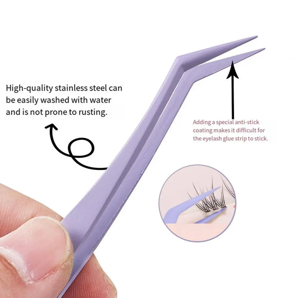 Pince à épiler pour faux cils, applicateur de cils Ultra fin, Extension de cils en acier inoxydable, outil de cueillette de cils, outils de maquillage pour greffage de cils
