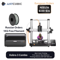 ANYCUBIC Kobra 3 Combo FDM Multi-Color 3D Printer Print in 4 to 8 Color With Max 600mm/s Printing Speed Build Size 250x250x260mm