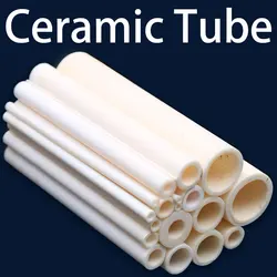 Ceramic Tube Aluminum Oxide Pipe Thermocouple Protection High Temperature Resistant Insulation Hollow ID 0.25-20mm Ceramic Tube