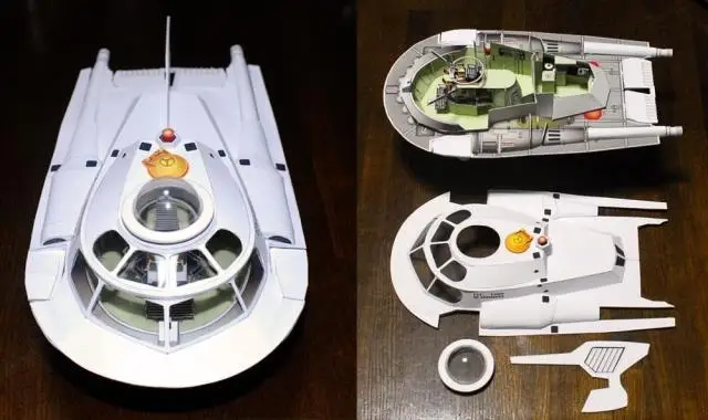 Modelo de papel 3d de nave espacial de Viagem Mágica de Proteus DIY
