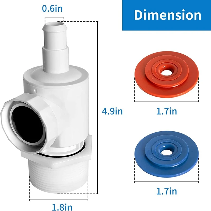 

1Set 9-100-9001 Pool Cleaner Universal Wall Accessory UWF Connector Assembly For Polaris Zodiac 380, 280, 1809 Easy To Use