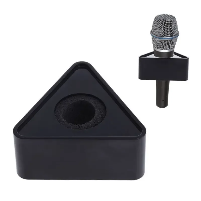 

Black Hole Triangular Mic Microphone TV Interview Logo Flag Station DIY