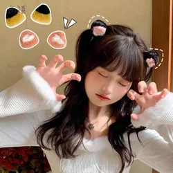 New Fashion Side Clip Three-dimensional Cat Ear Hairgrips For  Plush Hairpin Japanese Cute Bangs Clip Headdress Hair Accessories