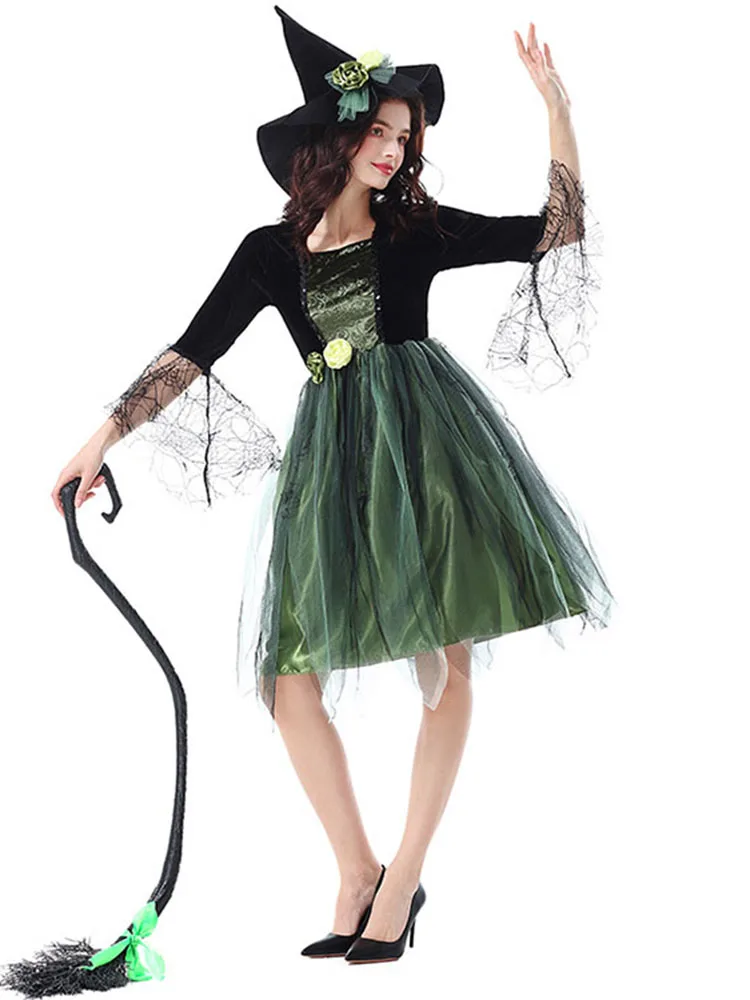 k Spider Witch Costume Skirt loween Par Role Play Transformation Fairy T Costume Polyester Material