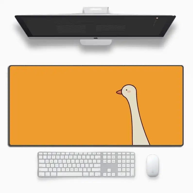 

Cute Goose Art Print Mouse Pad Large Rubber Anti-slip PC Desk Accessories Mousepad for Offices and Gamer Keyboard Mats Decor Mat