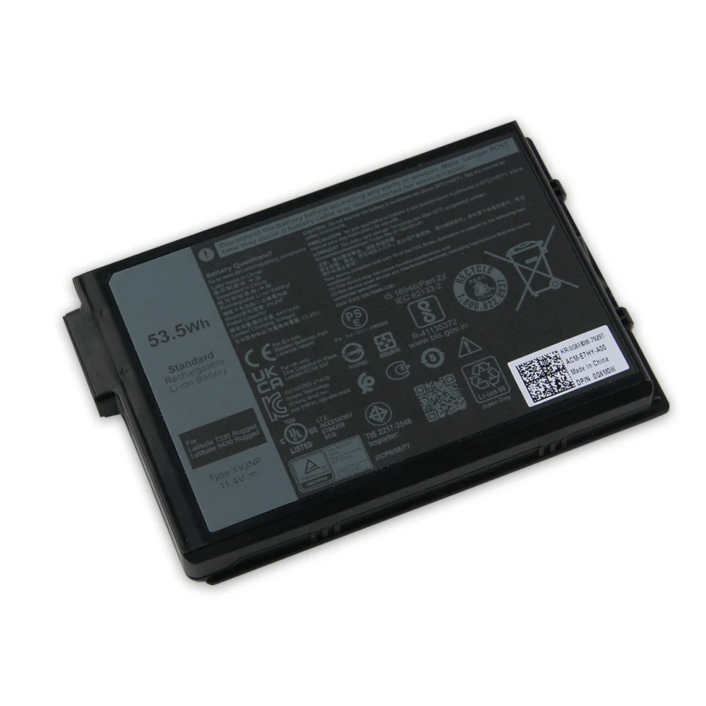 Replacement Battery XVJNP For Dell Latitude 7330 Rugged Latitude 5430 6JRCP High Quality Batteries 4457mAh