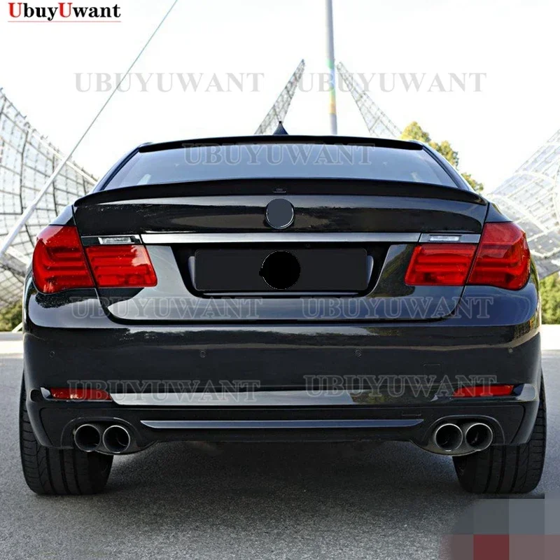 Rear Roof Wing For BMW 7 Series F01 Sedan Trunk Spoiler 2008-2014 Glossy Black Carbon Fiber Rear Spoiler Car Accessories