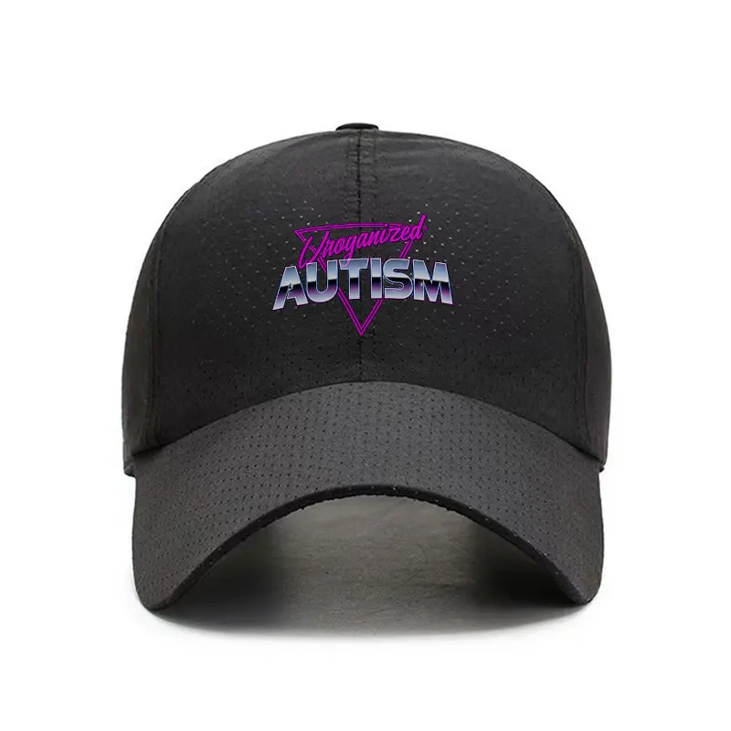 Weaponized Autism Quick Dry Baseball Cap Breathable Adjustable Outdoor Sports Hat for Adults