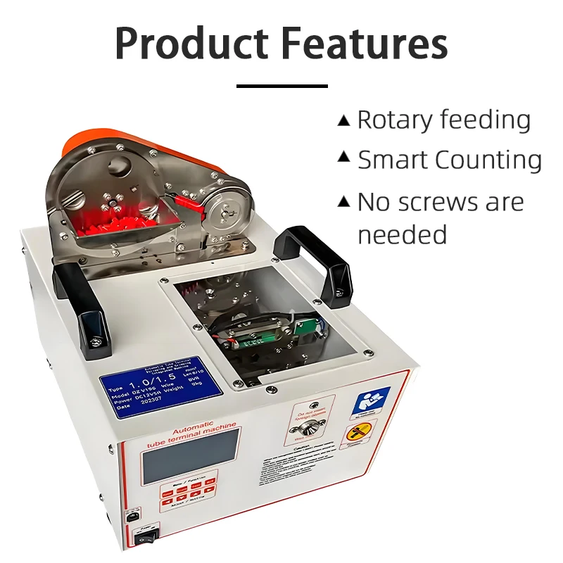 2-in-1 Automatic Terminal Crimping Machine Wire Cable Stripping and Crimping for Tubular European Style Pin Terminals BVR0.5-2.5