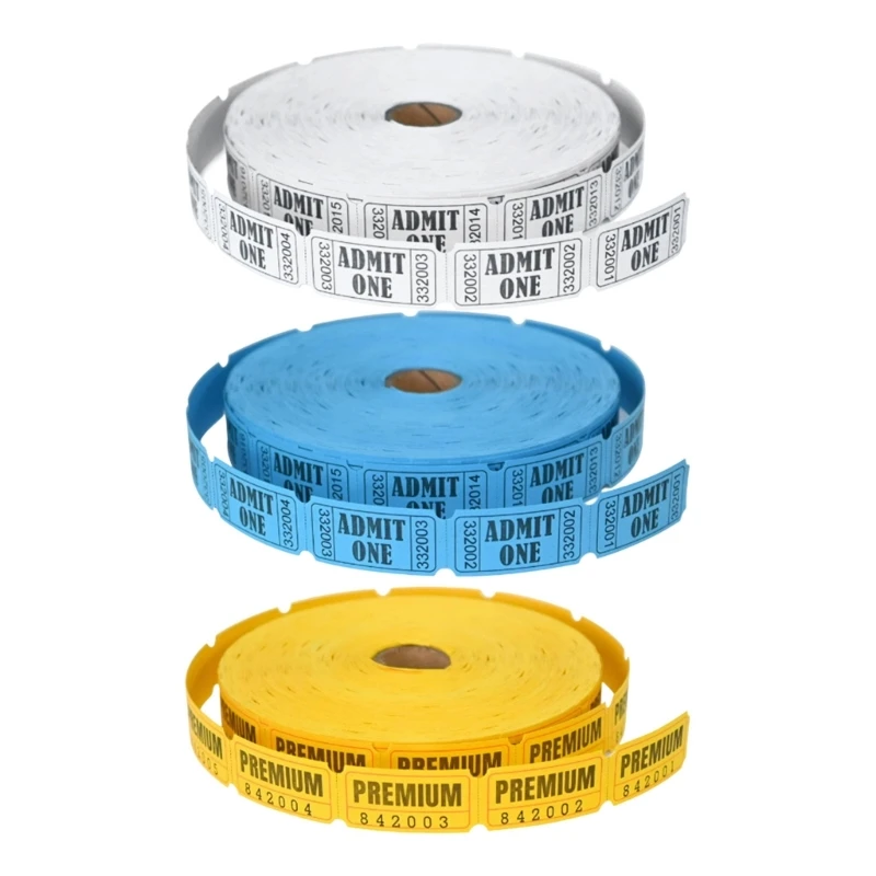 Quick Release Raffle Ticket Roll Premium Double Layered Coated Paper for Smooth K92C