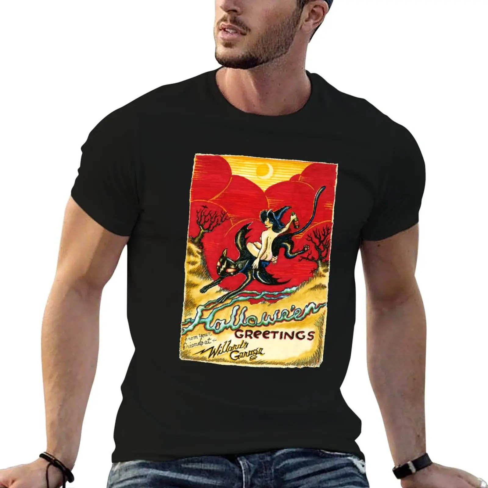 

Halloween Greeting T-Shirt man t shirt summer t shirt personalised man t shirts for men casual T-shirt
