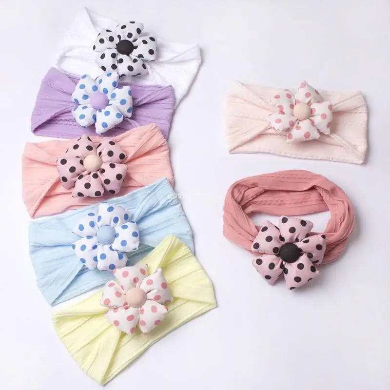 Newborns Baby Headband Infants Photoshoots Headpiece Girls Flower Charm Headwear