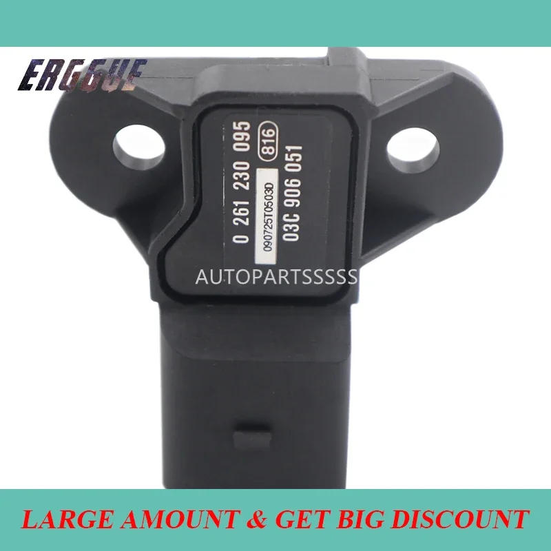 

0261230095 Manifold Pressure 0 261 230 095 03C 906 051 MAP Sensor For VW Golf Beetle 2.5L AUDI A4 Avant b8 A5 Sportback