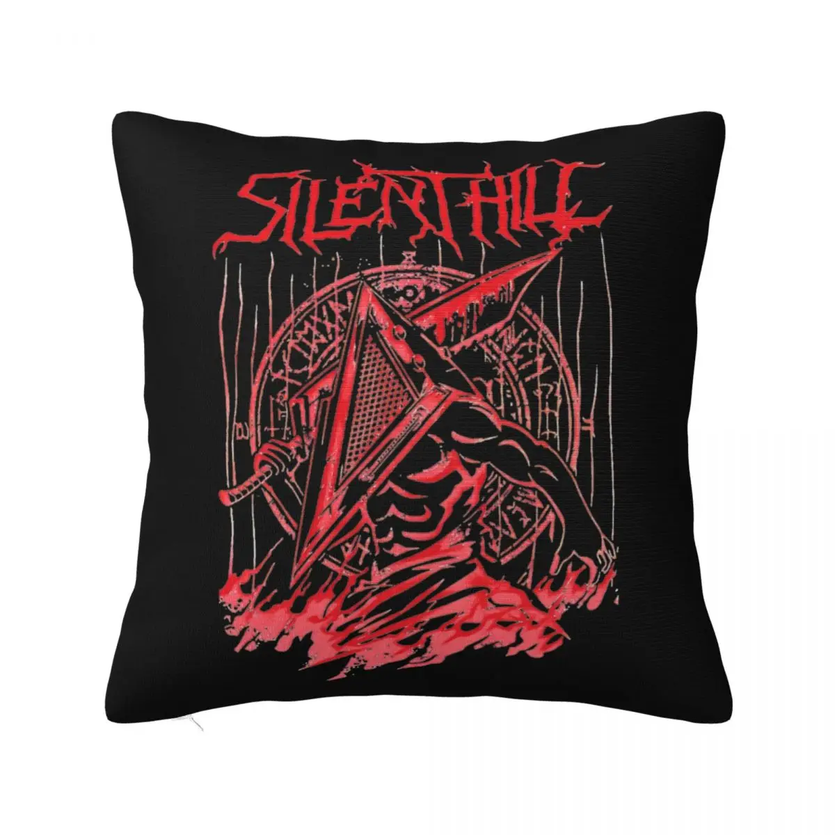 Silent Red Thing Silent Hill Heavy Metal Pillowcase Cushion Cover Decor Horror Game Throw Pillow Case Cover Bedroom Square