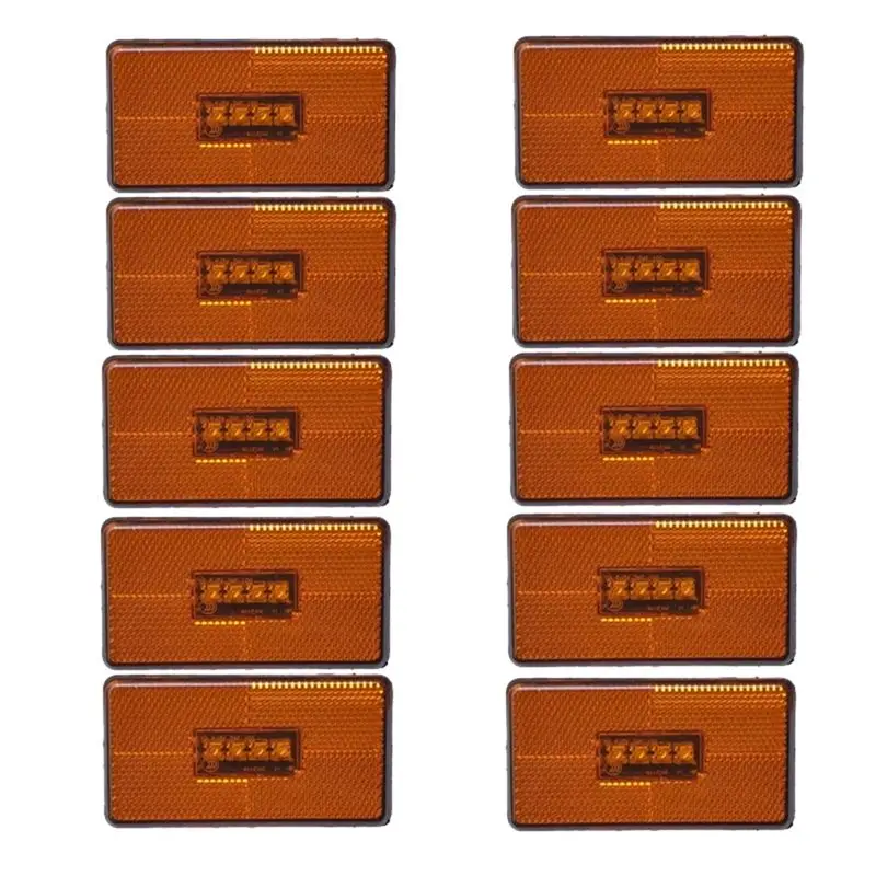 

10 шт., 24 В, 4 светодиода, боковой габаритный фонарь 2052119 для Scania 5 6 серии P R, кабели серии G T S, янтарный индикаторный фонарь для грузовиков-T48C