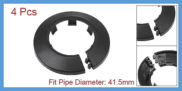 4Pcs PP Pipe Collar Cover 13-90mm Radiator Escutcheon Decorative Pipe Ring Wall Hole Trim for Home Decor White Black