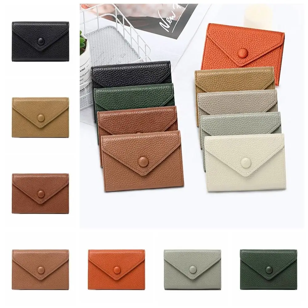 

Simple Pu Leather Leather Card Holder Card Pack Card Bag Wallet Money Clip Change Purse Coin Purse Bank Card Storage Bag