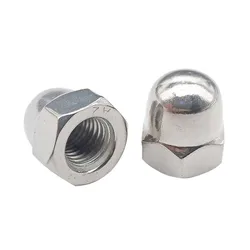 10Pcs 8#-32 10#-24 1/4-20 5/16-18 3/8-16 7/16-14 1/2-13 5/8-11 3/4-10  UNC UNF 304 Stainless Steel Cap Nuts