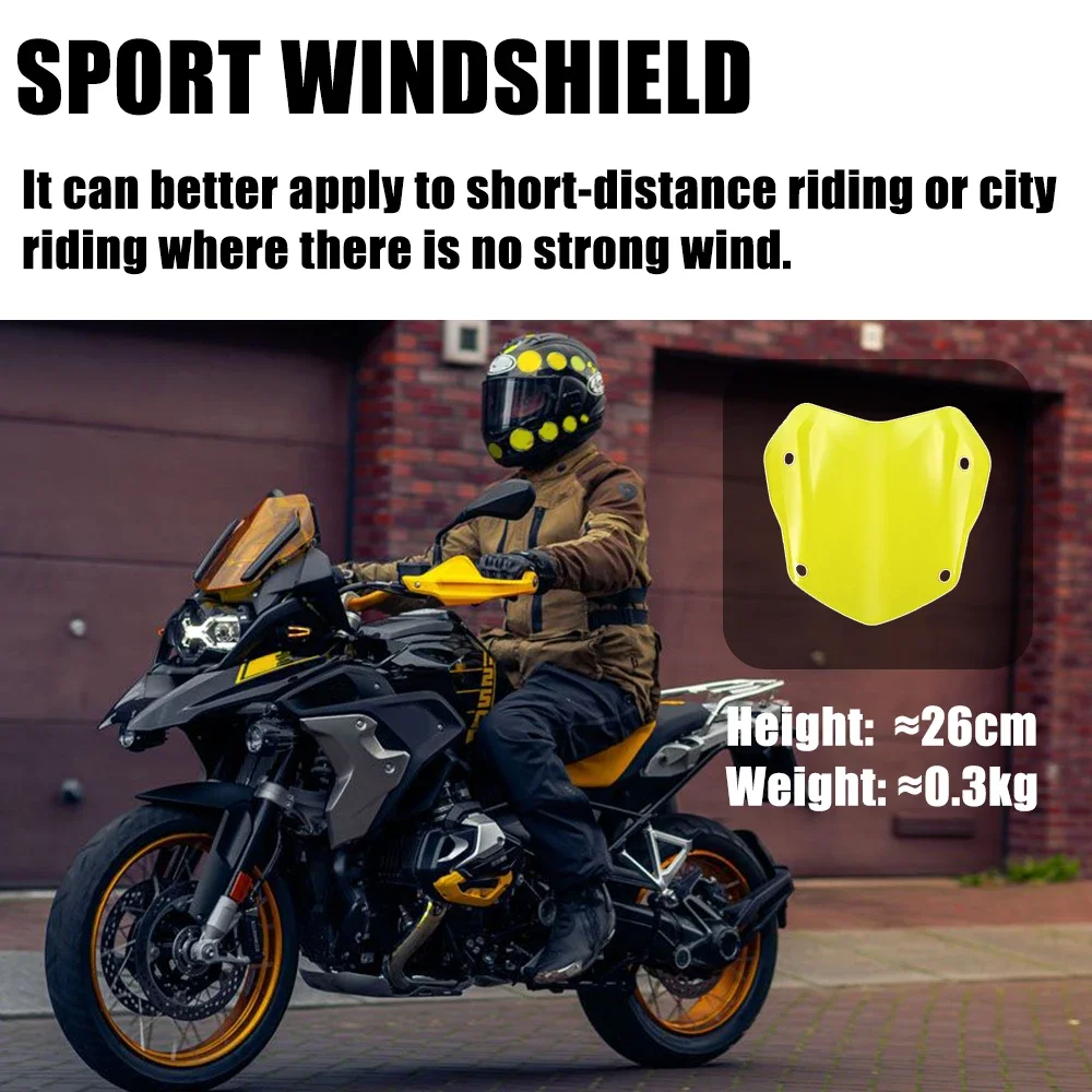 Windshield R1200GS R 1200 GS ADV GS1200 LC 2013-2023 Motorcycle Sport Screen Windscreen Deflector For BMW R1250GS Adventure