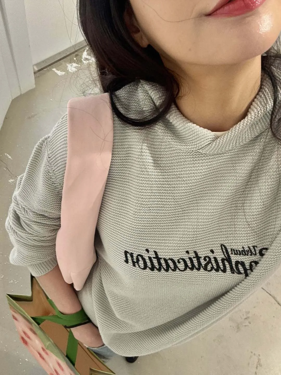 ay Knitted Hoodie Letter Embroidery Casual Sle Women's Cotton Long Sve Sweatirt with Hat Rose Pukaing Sle