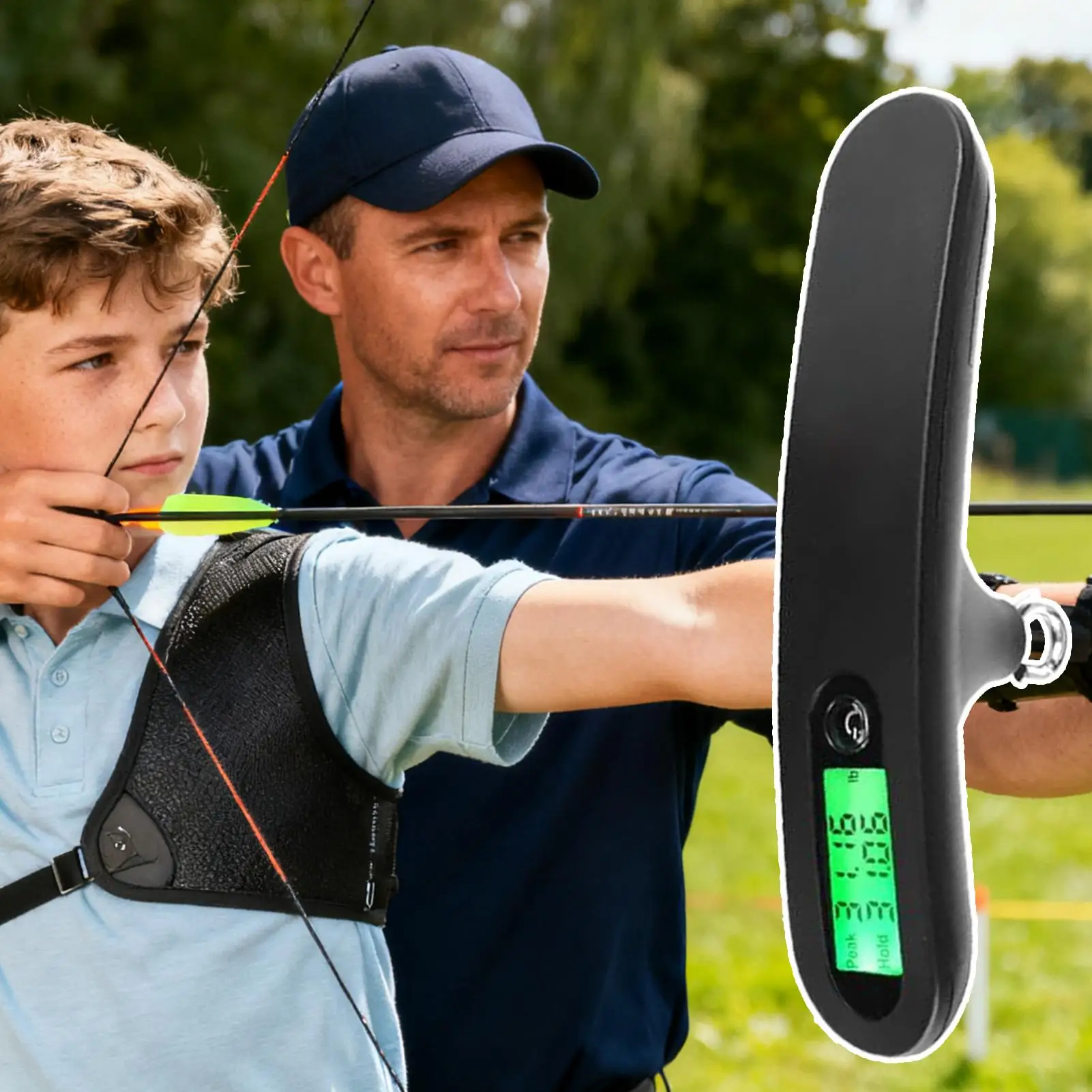 مقياس القوس لرسم الوزن قياس دقيق شاشة LED رقمية رطل/ز 110 رطل مجمع القوس رسم مقياس الوزن لصيد الأسماك #1