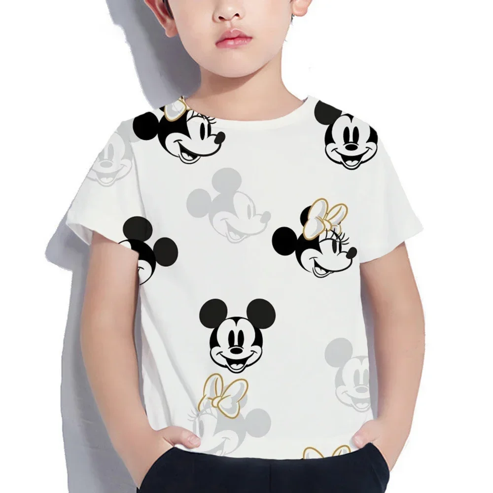 Disney Kids Summer Mickey Mouse 3d Printed Kids T-shirt Boys Girls Casual Clothing Cartoon Quick Drying Breathable T-shirt top