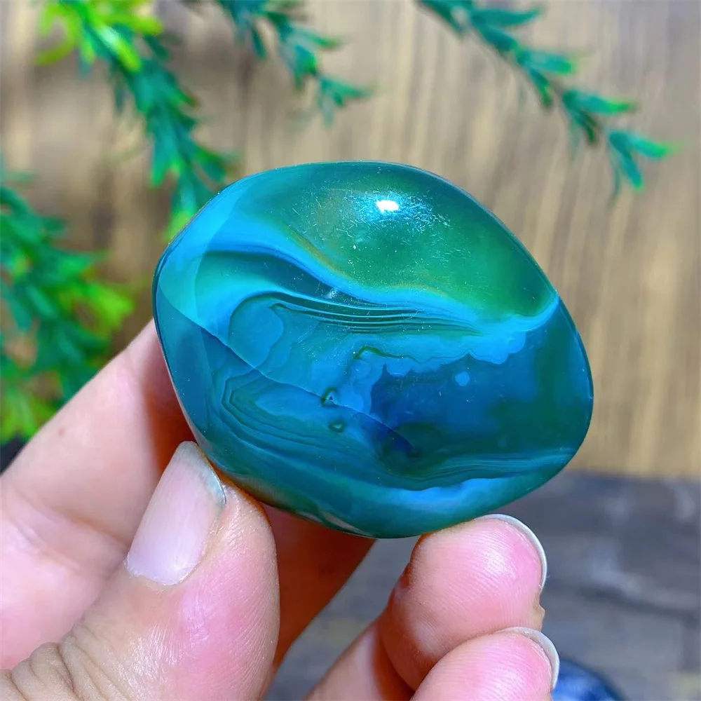Cristal Natural, encaje verde, ágata, palma, Reiki, piedra de cuarzo, belleza, raya, piedra preciosa, energía Mineral, curación, decoración del hogar
