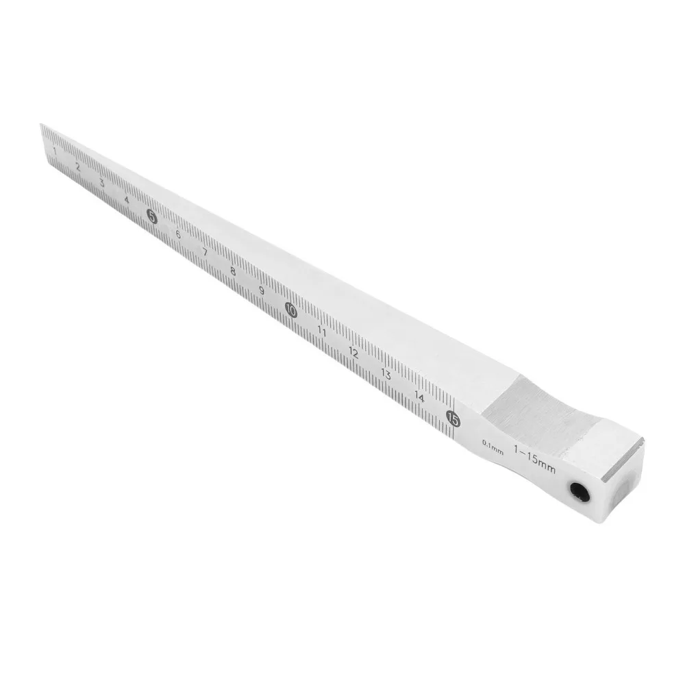 Stainless Steel Taper Gauge 1-15mm Range High-Contrast Markings Gap Measurement Tool Clear Numerical Identification