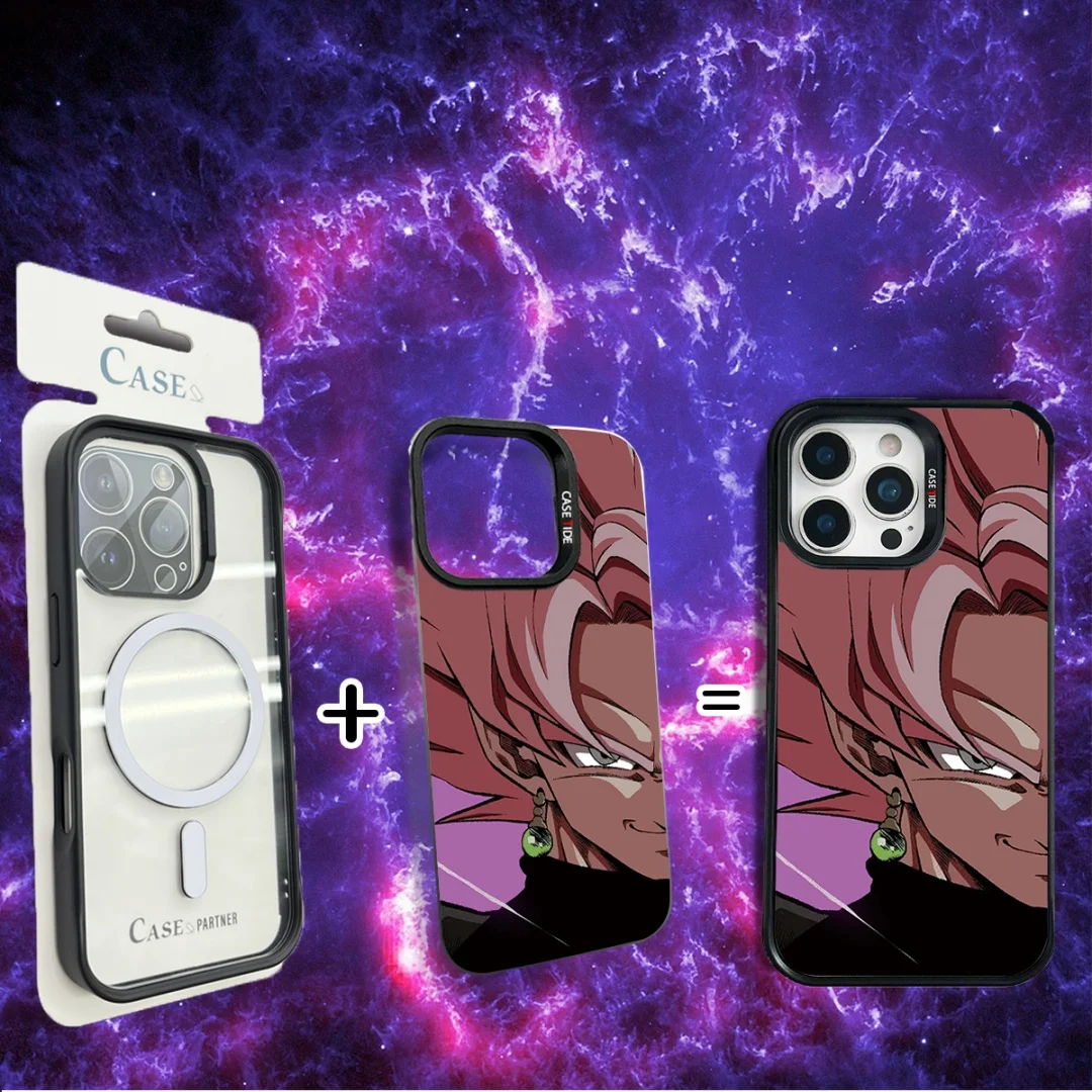 اليابان الكرتون لعبة دراغون بول سون جوكو قضية الهاتف آيفون 11 12 13 14 15 16 برو ماكس زائد سايان 3 4 الأسود المغناطيسي Magsafe غطاء