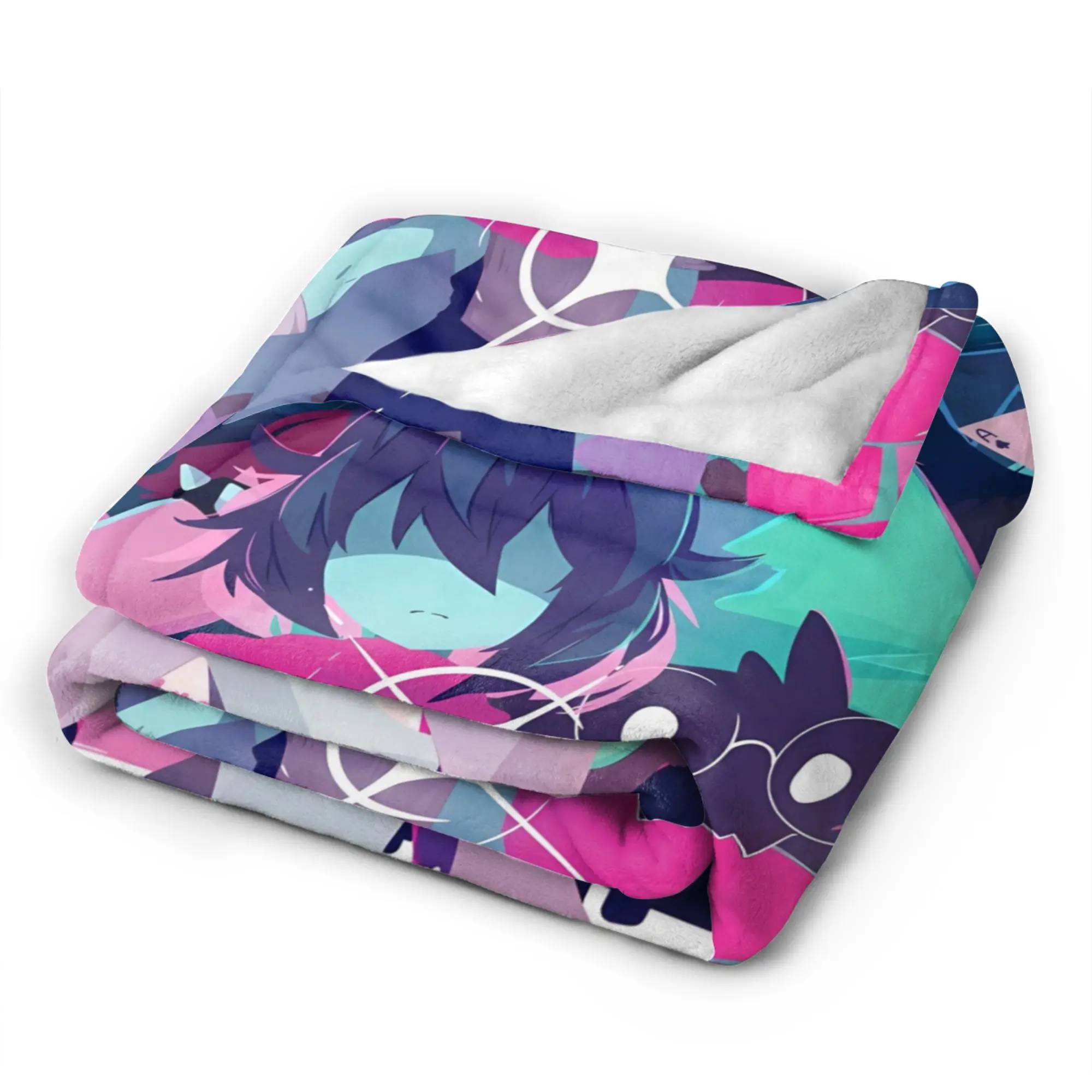 Deltarune Game Blanket  Warm Print Plush Throw Blanket For Children Couch Chair Sofa Bed Flannel Bedspread Bed Cover