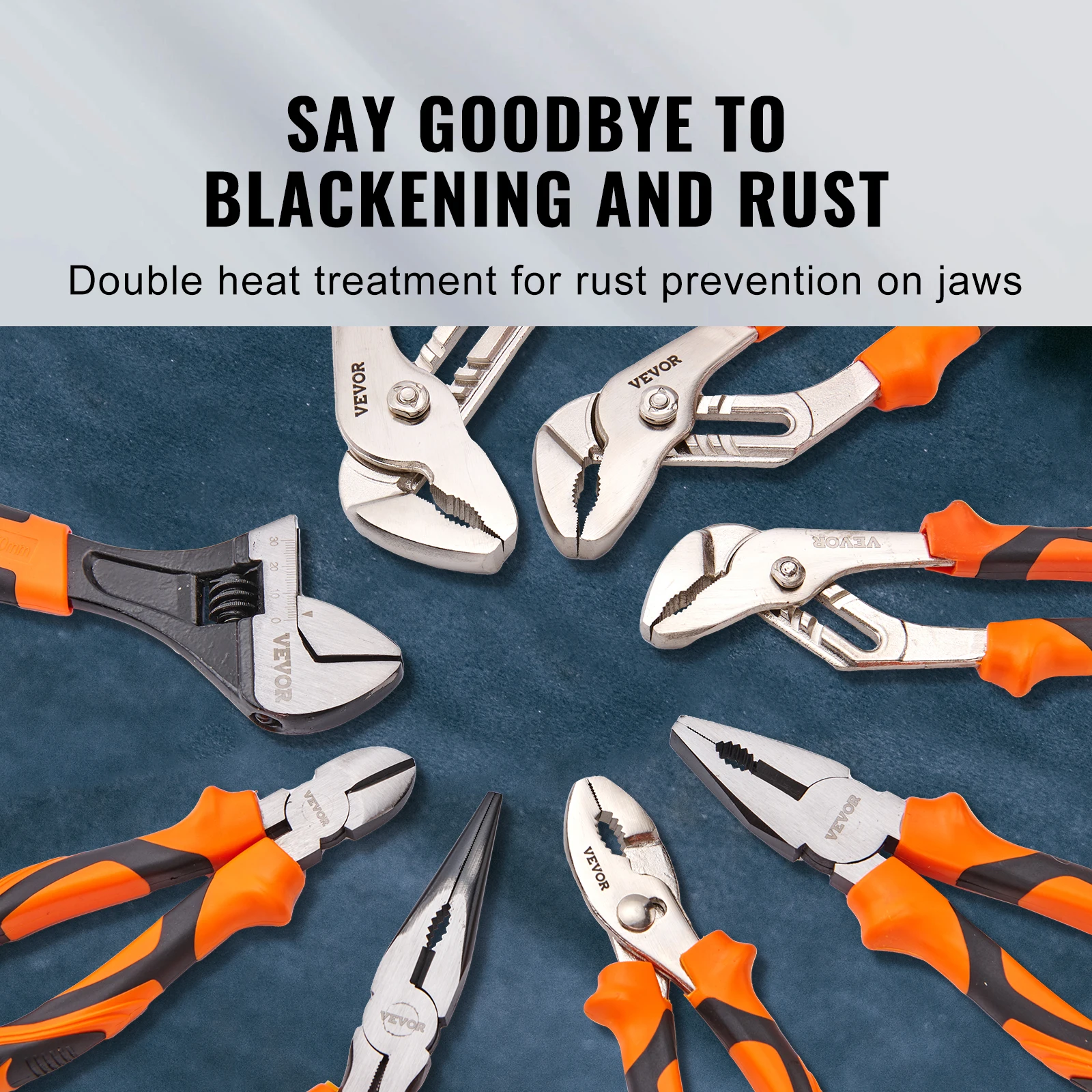 SucceBuy 8-Piece Pliers Set High Carbon Steel 12