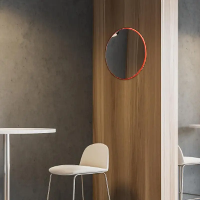 Parking Garage Mirror 11.8in Round Security Mirror Round Convex Traffic Mirror Fish Eye Mirror For Room Adjustable Fixing