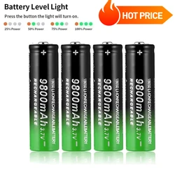 2024 NEW 100% original 1~50PCS 18650 Batterie 3.7v 9800 Mah Li-ion Rechargeable Battery for Led Flashlight Hot New High Quality