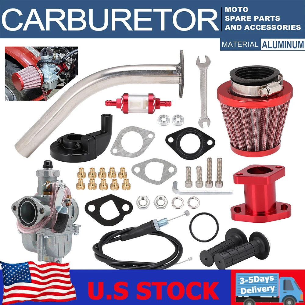 

Универсальный карбюратор для мотоцикла, карбюратор, впускной коллектор, воздушный фильтр, комплект выхлопной трубы VM22 для 110 125 140 Lifan Zongshen