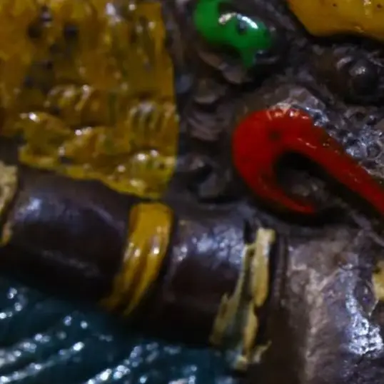 Tibetan Temple Collection Old Bronze Cinnabar Cinnabar Garuda Buddha Roc Golden winged Bird Pendant Amulet Town House Exorcism