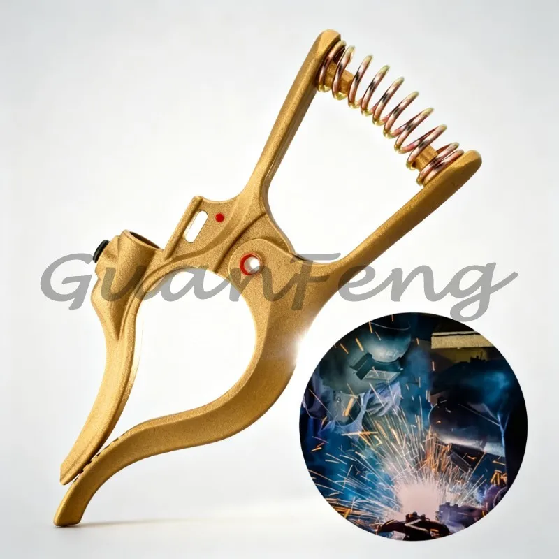 500A Brass Welded Grounding Clamp Type T for Plasma Welding Applications