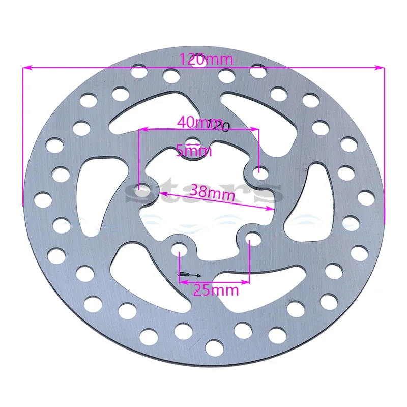 120mm Ultralight Bicycle Brake Disc Rotor High Performance MTB Road Bike Disc Brakes Compatible with Various Brake Pads