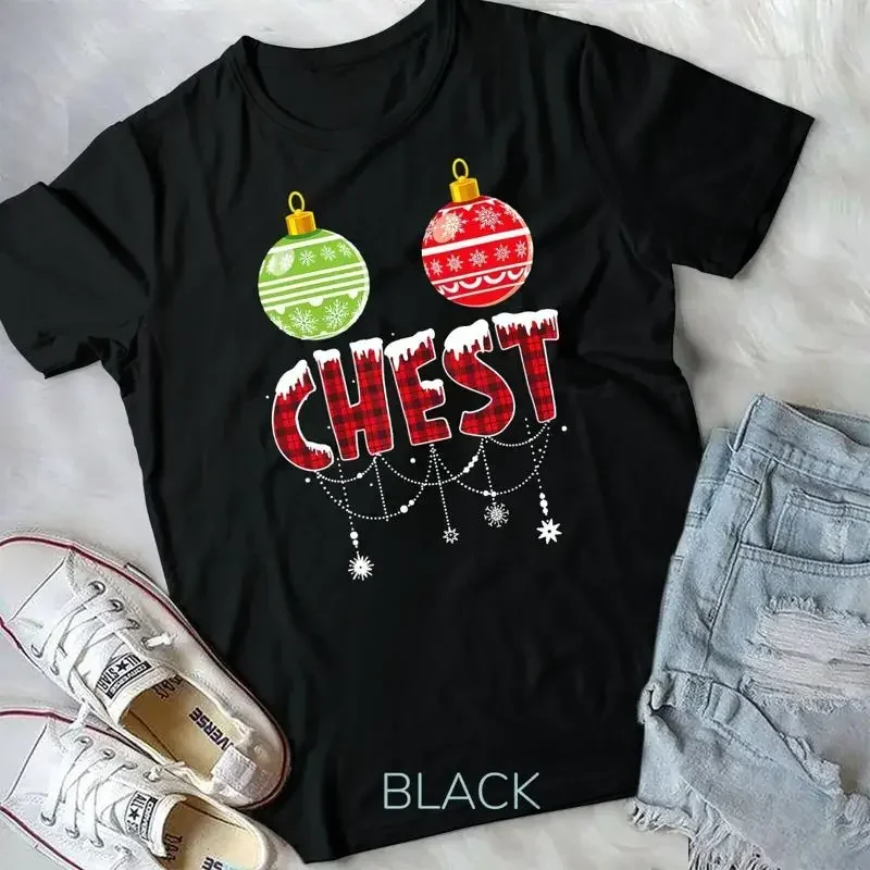 Womens Chest Nuts Christmas Pajama Matching Couple Chestnuts Unisex T shirt