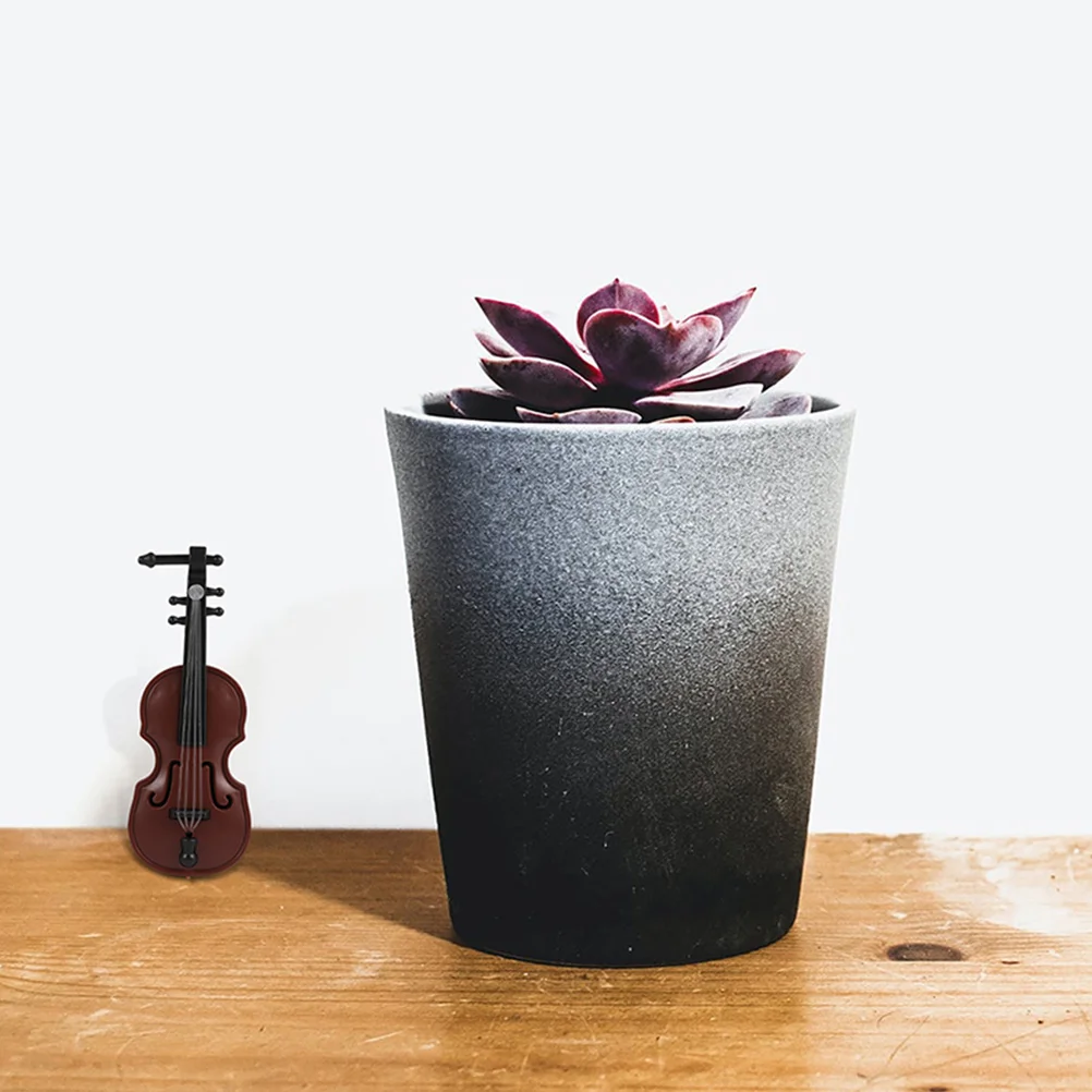 

Miniature Violin Plastic Musical Instrument Decor Realistic Craft Mini Musical Instruments Dollhouse Ornament Fine