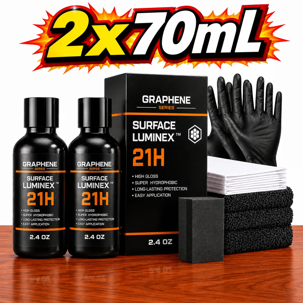 Car Wax Ceramic Coating - Графеновое нанокерамическое покрытие-спрей для автомобиля, гидрофобный