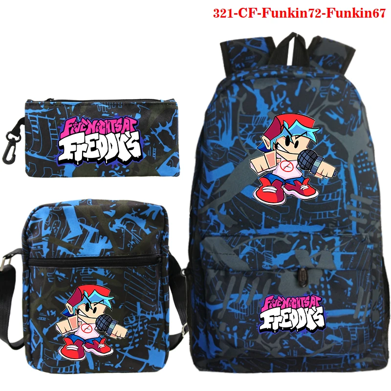 

Friday Night Funkin Backpacks 3pcs/set for Girls Boys Teens Kids Cartoon Anime Game Print School Bags Mochila Student Knapsack