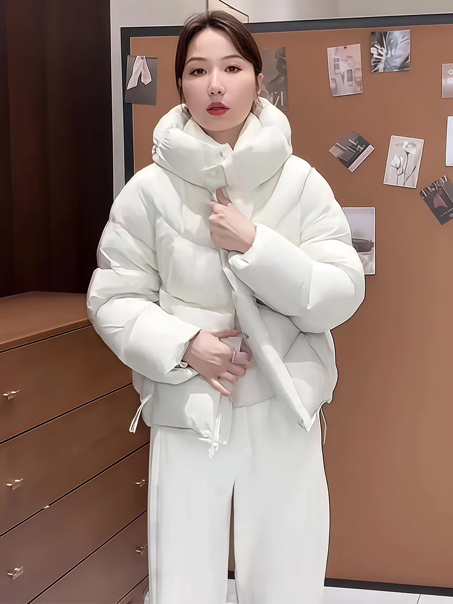 

Women's ort Puffer Jaet Thiened Warm Du down Bread Sle Coat Casual Sle Winter Outerwear White Du Feather