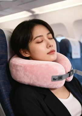 Durable Carrying U-Shaped Neck Pillow Slow Rebound Portable  for Airplane Office Nap